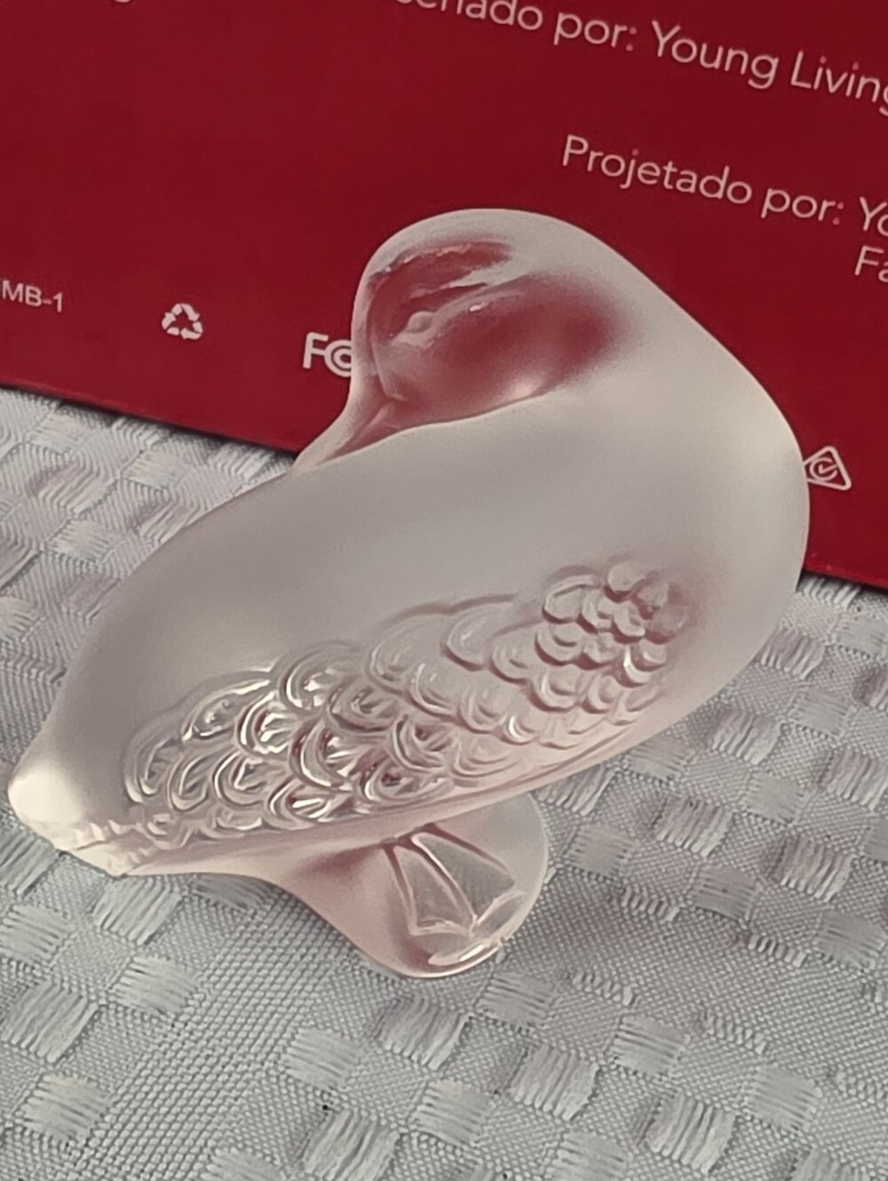 Lalique Paris France Frosted Crystal Naughty Duck